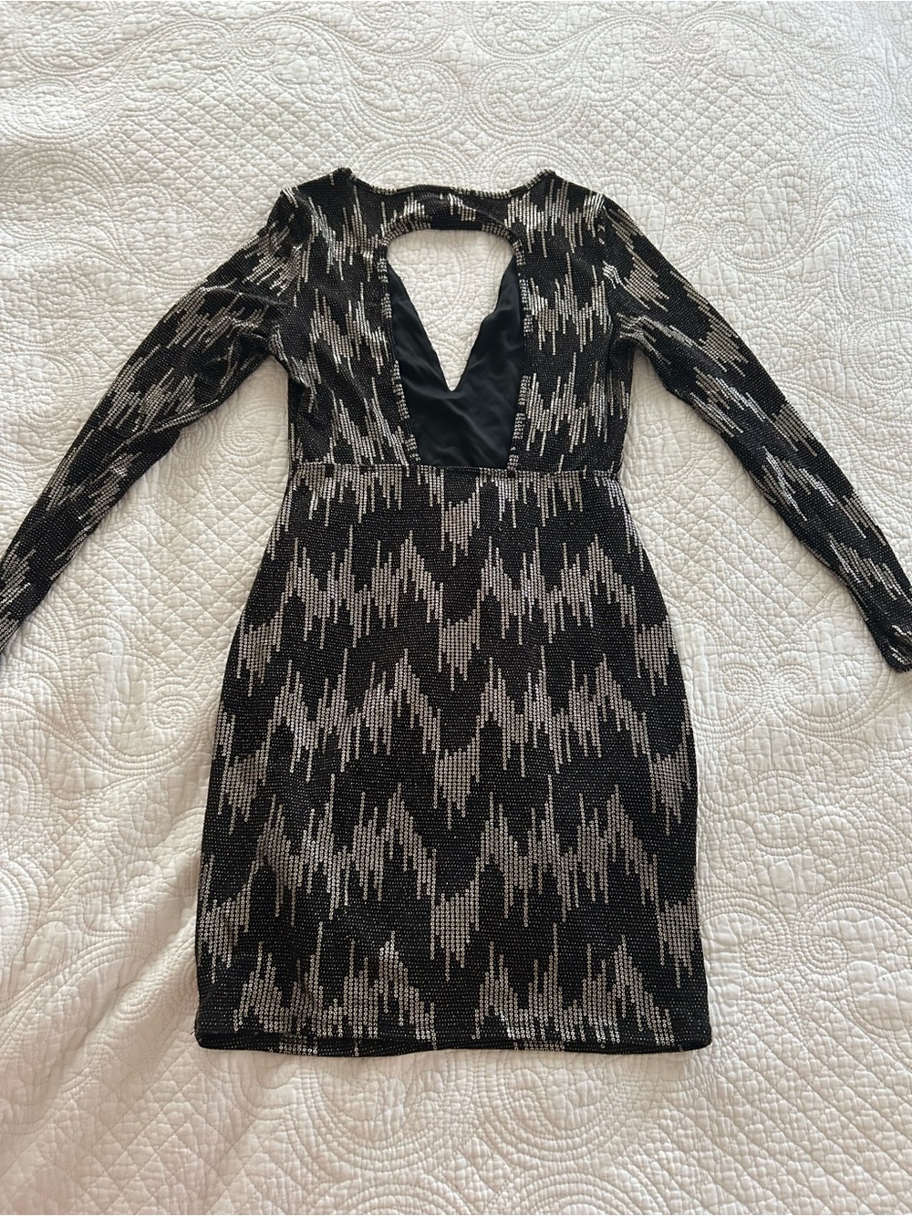 Charlotte Russe mini back out low V dress